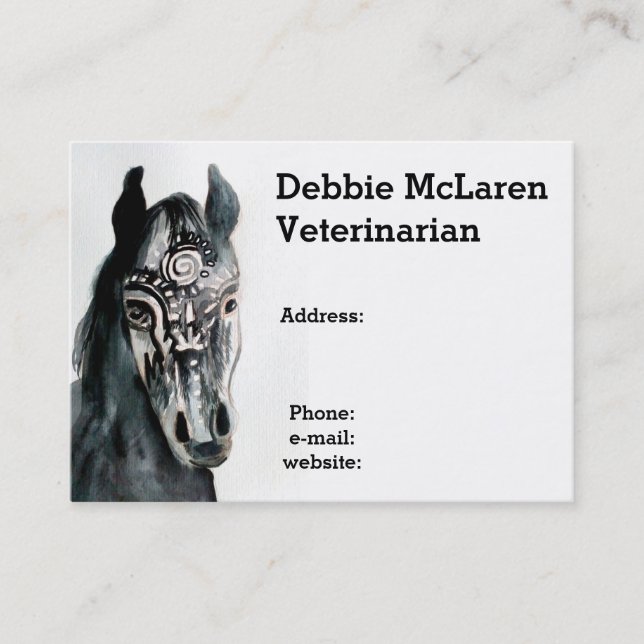Vet horse Doctor appointment and business card (Front)