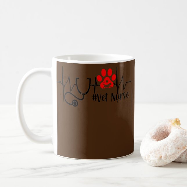Vet Nurse Veterinary Hospital Nurse Surgery Coffee Mug (With Donut)
