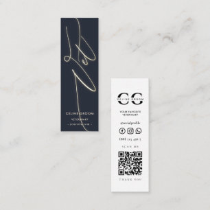 VET Pet Groom Care Dog Expert Veterinarian Qr Mini Business Card