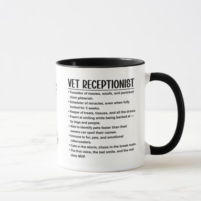 Vet receptionist mug (Right)