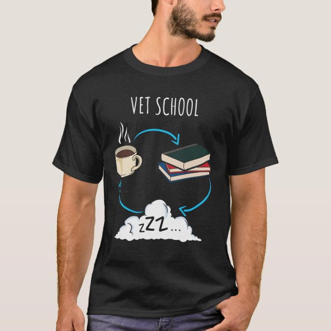 Vet School Veterinary Veterinarian Student Gift T-Shirt (Front)