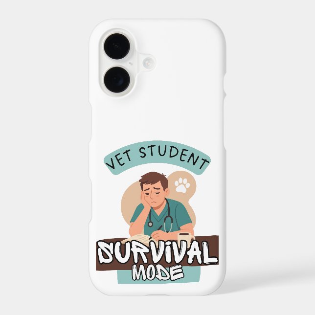 Vet Student Survival Mode – Vet Student Design iPhone Case (Back)