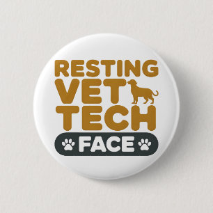 Vet Tech Aesthetic Cute Cats Dogs Paw 6 Cm Round Badge