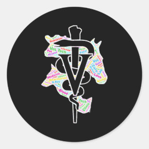 Vet Tech Animal And Vet Tech Classic Round Sticker