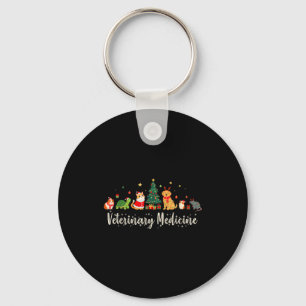 Vet Tech Animal Christmas Xmas Vibes Veterinary Me Key Ring