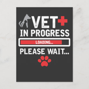 Vet Tech Animal Rescue Technician Cat Dog Paw Love Postcard