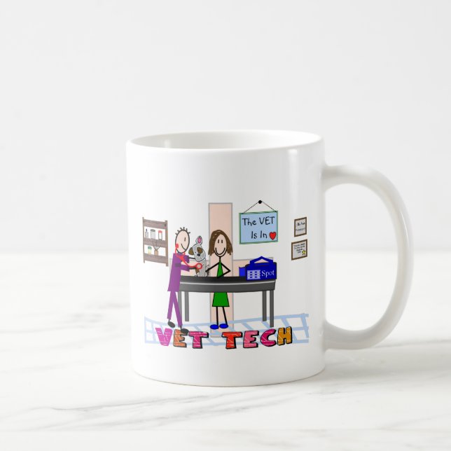 Vet Tech Art Gifts Coffee Mug (Right)