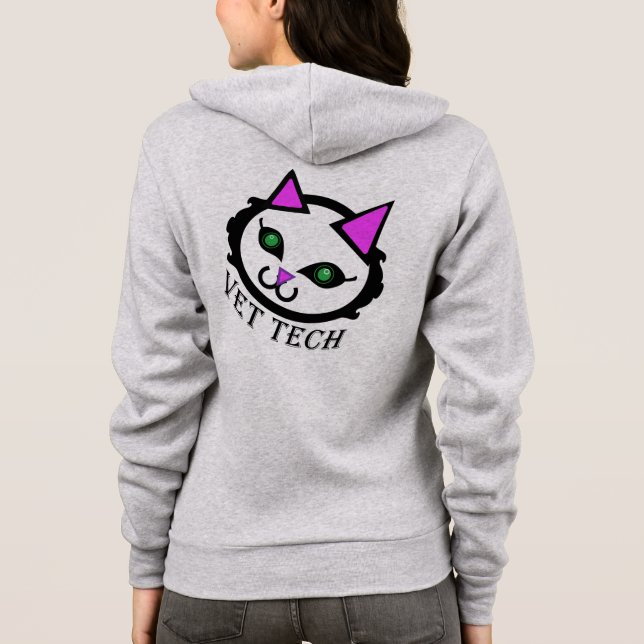Vet tech cat hoodie (Back)