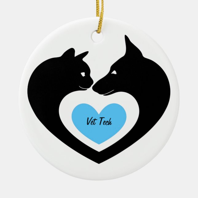 Vet Tech Ceramic Tree Decoration (Front)