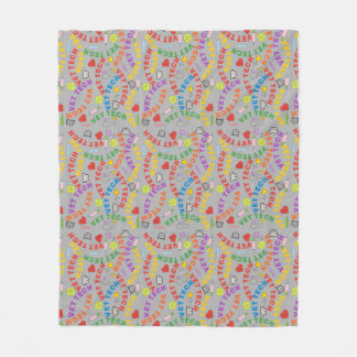 Vet Tech Colourful Lettering Fleece Blanket