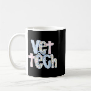 Vet Tech Coquette Bow Pastel Themed Nurse Life Coffee Mug
