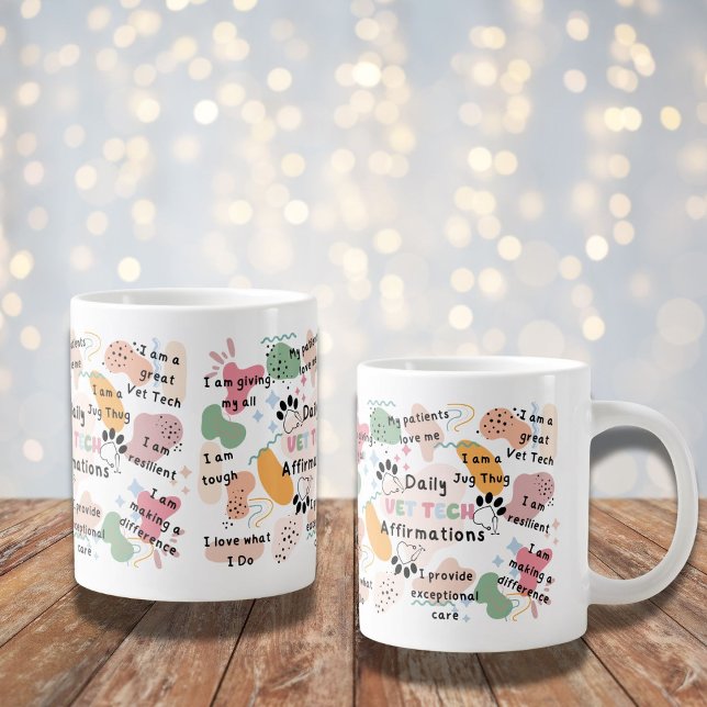 Vet Tech Daily Affirmations Speciality Mug (Creator Uploaded)