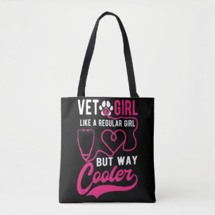 Vet Tech Girl Love Animals Female Veterinarian Tote Bag