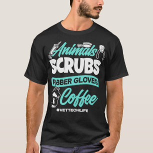 Vet Tech Life Coffee Funny Veterinary Technician T-Shirt