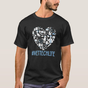 Vet Tech Life Veterinary Technician Student Paw Pr T-Shirt