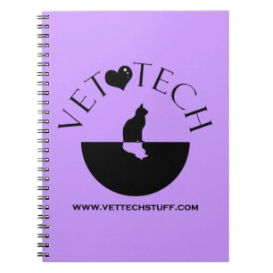 vet tech notebook purple