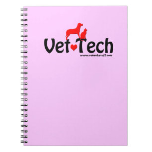 vet tech notebook soft pink