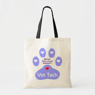 Vet Tech Paw Tote Bag