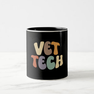Vet Tech Proud Career Profession Two-Tone Coffee Mug