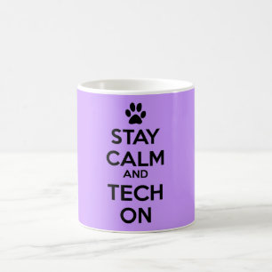 vet tech stay calm mug purple