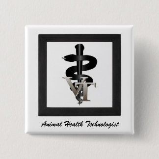 Vet-tech-symbol, Animal Health Technologist 15 Cm Square Badge