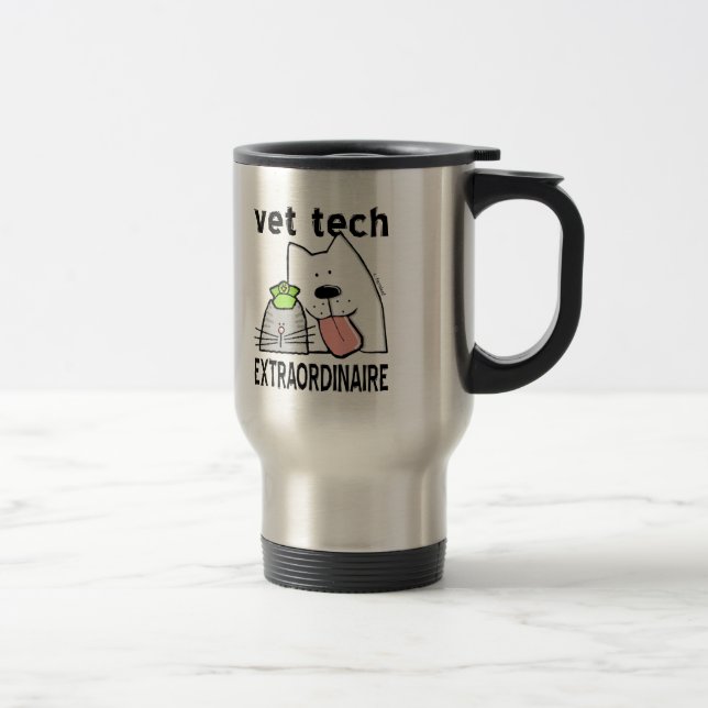 vet+tech vet+tech+gifts vet+tech+gear veterinary+t travel mug (Right)