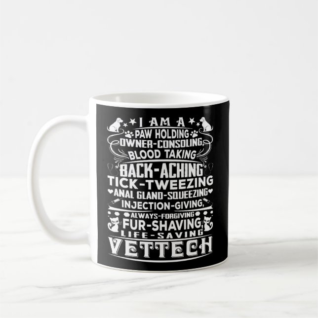 Vet Tech Vet Tech Grey Small Coffee Mug (Left)