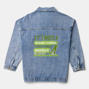 Vet Tech Veterinarian Hear What Animals Cannot Say Denim Jacket