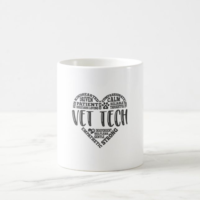 Vet tech, veterinarian tech, vet technician coffee mug (Center)
