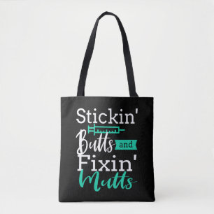 Vet Tech Veterinarian Veterinary Technician Funny Tote Bag