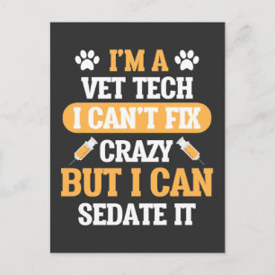 Vet Tech Veterinary Animal Veterinarian Rescue Postcard