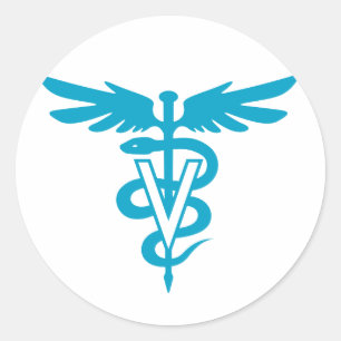 Vet Tech - Veterinary Symbol Classic Round Sticker