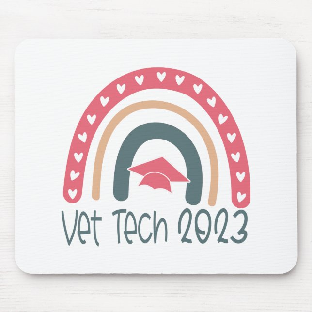 Vet Tech Veterinary Technician Graduation Gift  Mouse Mat (Front)