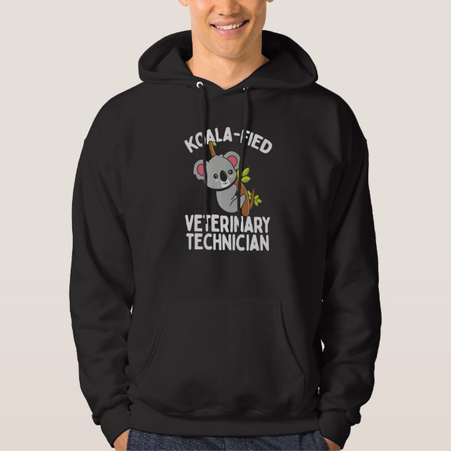 Vet Technician Koalafied Veterinarian Koala Veteri Hoodie (Front)