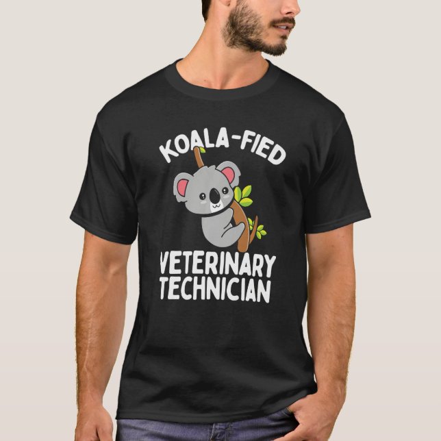 Vet Technician Koalafied Veterinarian Koala Veteri T-Shirt (Front)