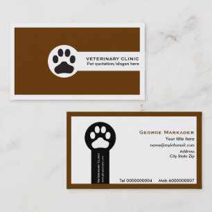 Vet/Veterinary Clinic minimalist business cards