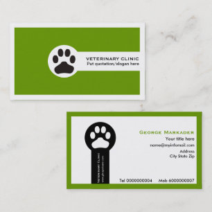 Vet/Veterinary Clinic minimalist business cards