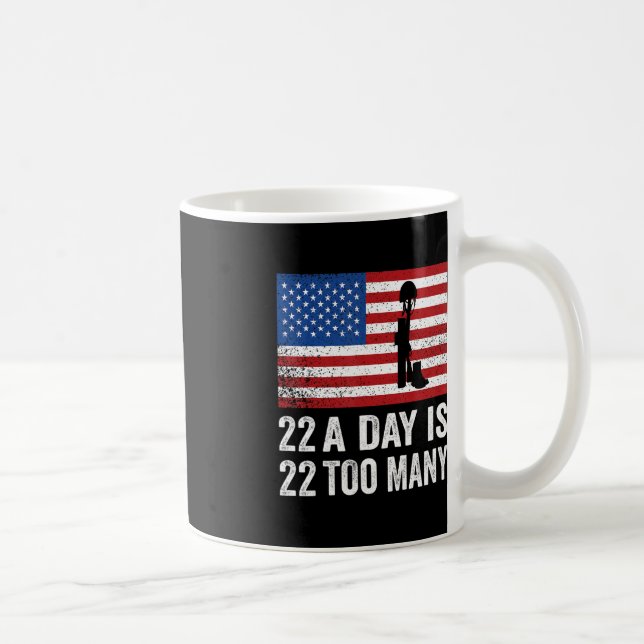 Veteran 22 Day Suicide Awareness PTSD Veteran Live Coffee Mug (Right)