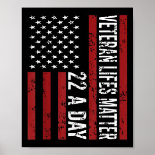 Veteran 22 Day Suicide Awareness Ptsd Veteran Live Poster