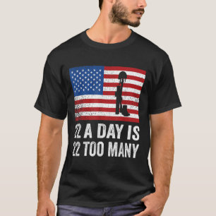 Veteran 22 Day Suicide Awareness Ptsd Veteran Live T-Shirt
