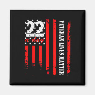 Veteran 22 Day Veteran Lives Suicide Awareness Pts Magnet