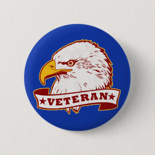 Veteran 6 Cm Round Badge