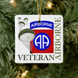 Veteran 82nd Airborne Ceramic Ornament
