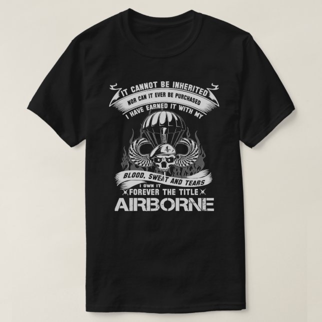 Veteran airborne infantry mum airborne jump wings  T-Shirt (Design Front)