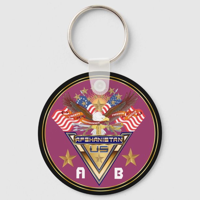 Veteran All Afghanistan New View notes please Key Ring (Front)