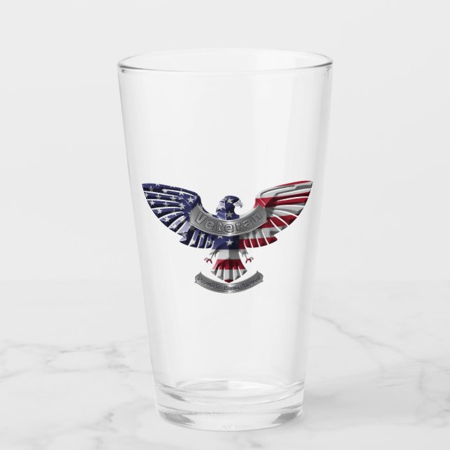 Veteran American Eagle “Proud To Have Served” Glass (Front)