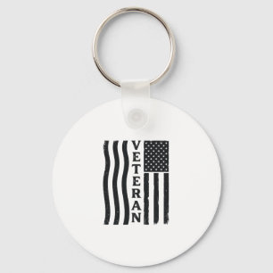 Veteran American Flag Vintage Vector Shirt Design_ Key Ring