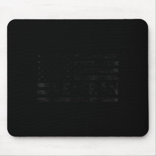 Veteran Black Vintage Usa Flag Fathers Day Patriot Mouse Mat