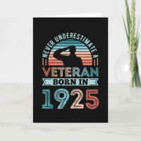 Veteran born 1925 100th Birthday Military Gift