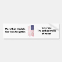 Veteran Bumper Sticker - Embodiment of Honour